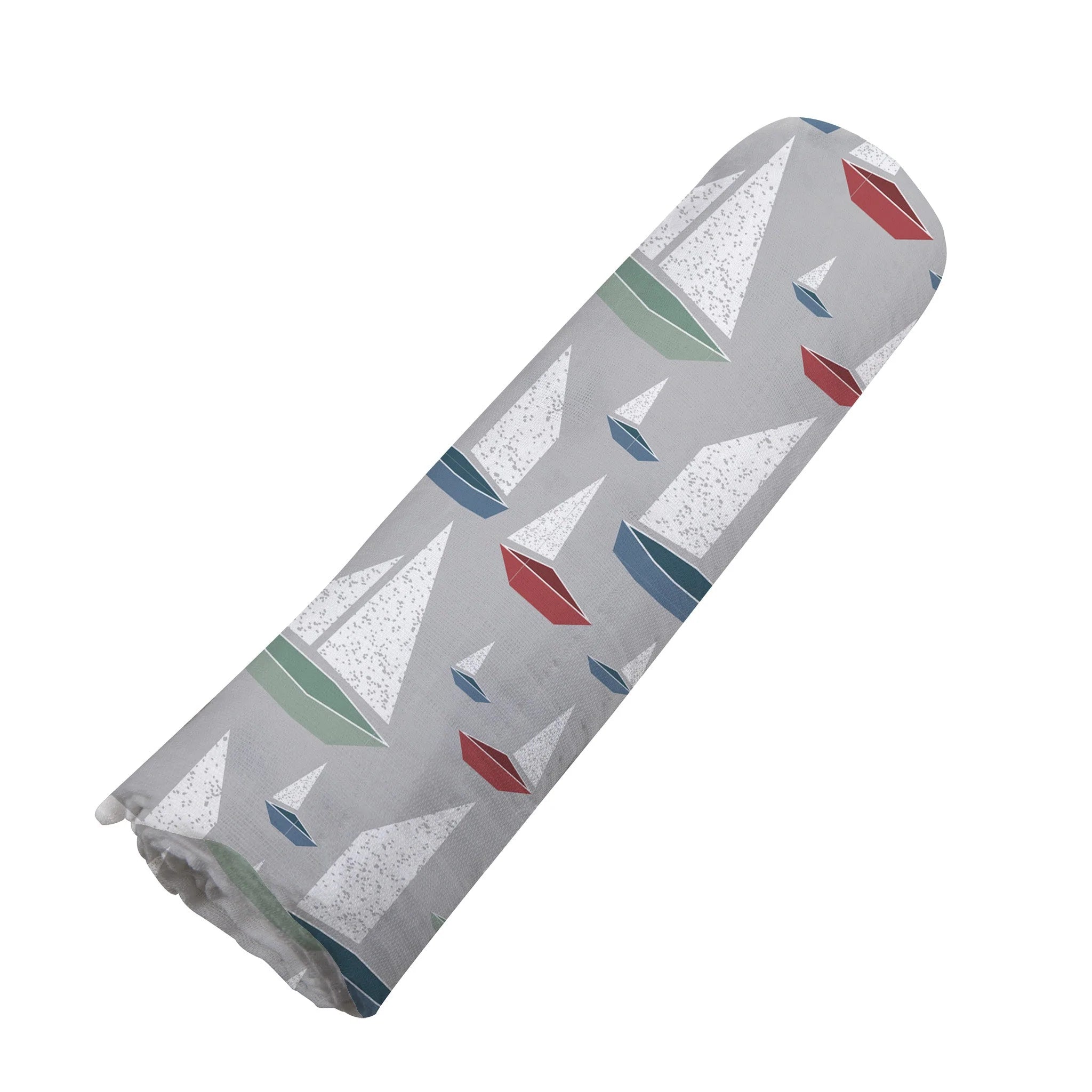 Marina Sailboats Bamboo Swaddle featuring soft, breathable fabric with a nautical design, perfect for swaddling and multi-functional use.