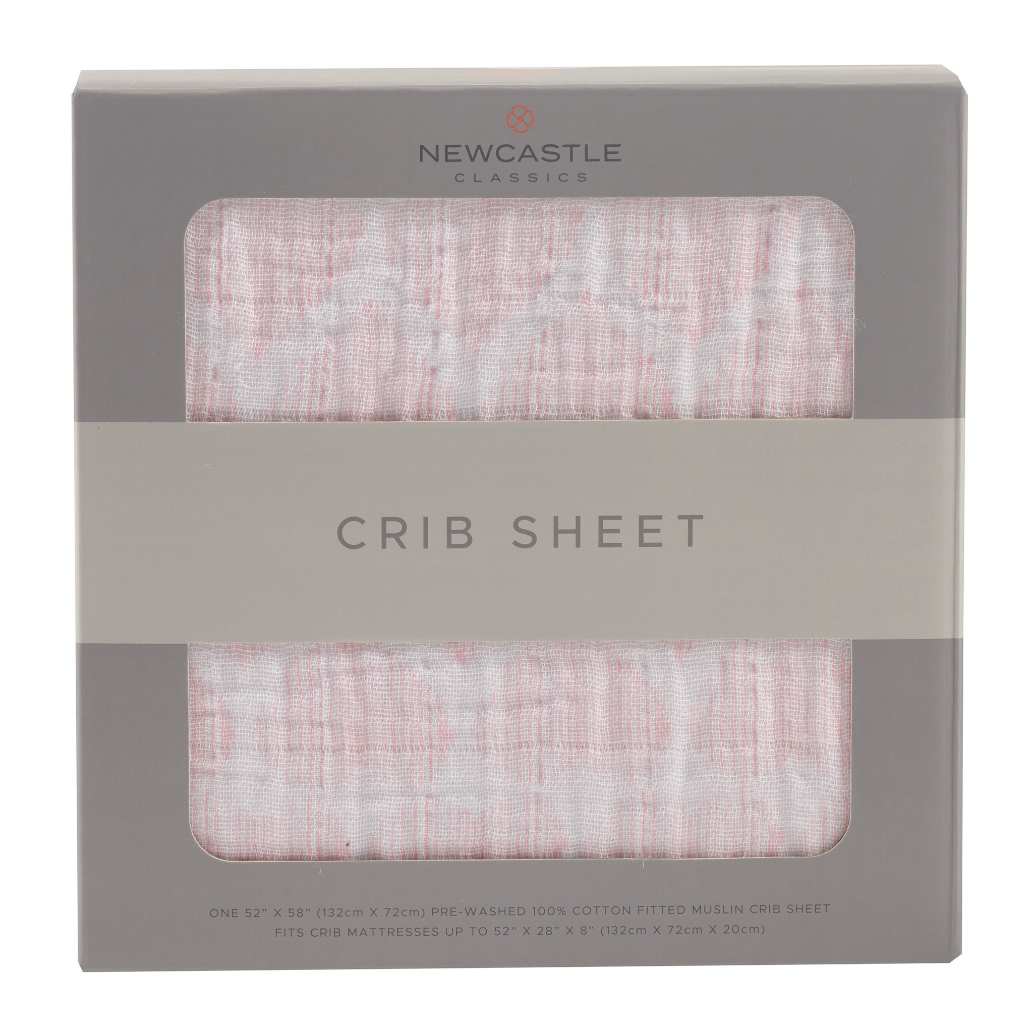 Matchstick Hearts Cotton Muslin Crib Sheet featuring a charming heart pattern, soft and breathable fabric, perfect for standard crib mattresses.
