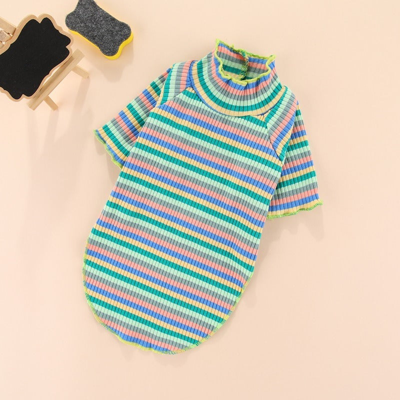 Netizen Teddy Little Dog Clothes in summer style, showcasing a soft cotton T-shirt designed for pets.