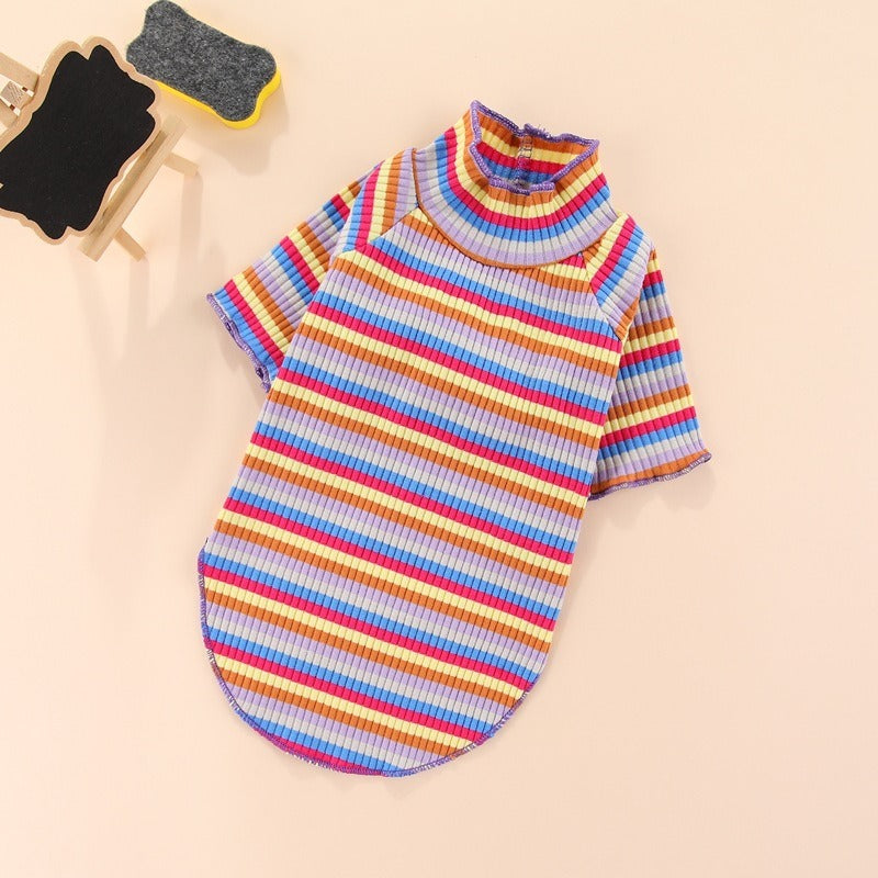 Netizen Teddy Little Dog Clothes in summer style, showcasing a soft cotton T-shirt designed for pets.