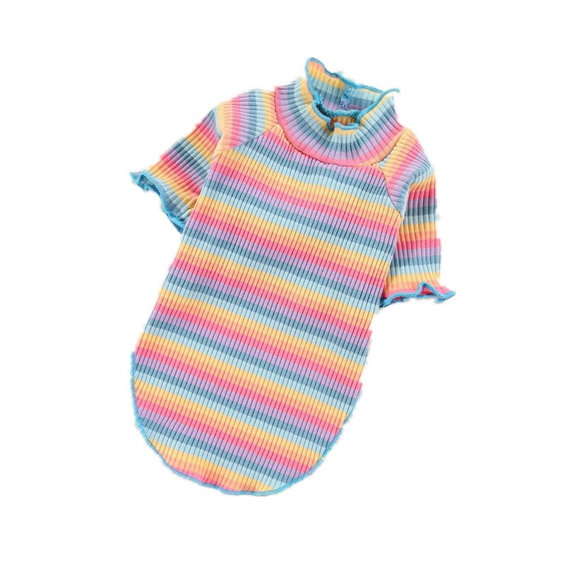 Netizen Teddy Little Dog Clothes in summer style, showcasing a soft cotton T-shirt designed for pets.