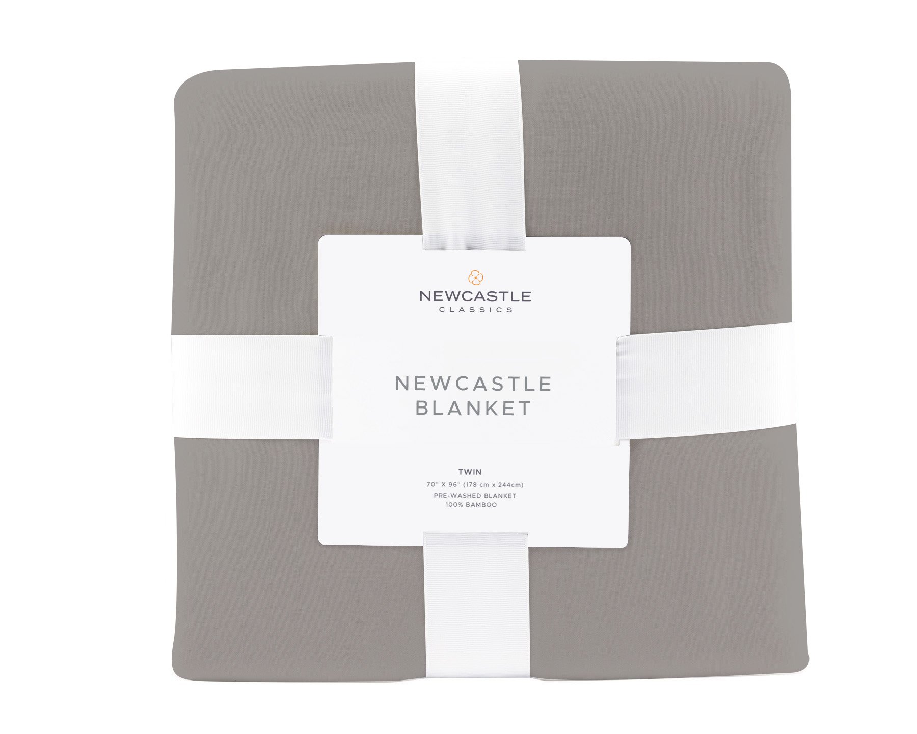 Oversized twin bamboo blanket in Newcastle Grey, showcasing its soft texture and large size, perfect for layering or snuggling.