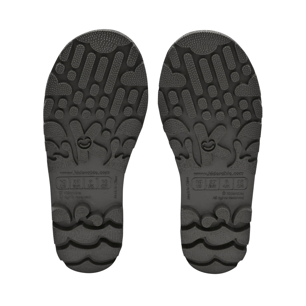 Kidorable Shark Rain Boots featuring playful shark design with teeth and fins, perfect for kids' outdoor adventures.