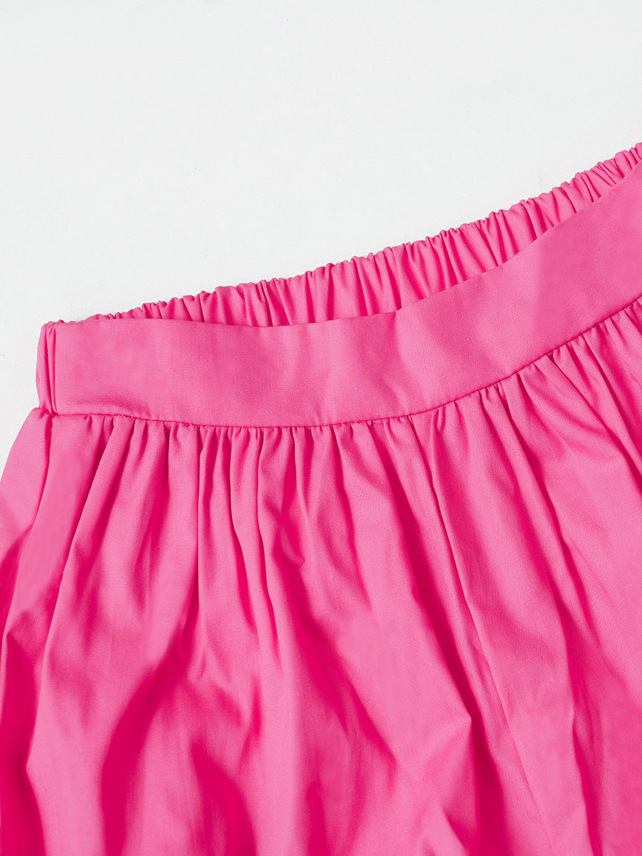 Summer Baby Kids Girls Top featuring a striped vest and solid color shorts in blue, perfect for warm weather.