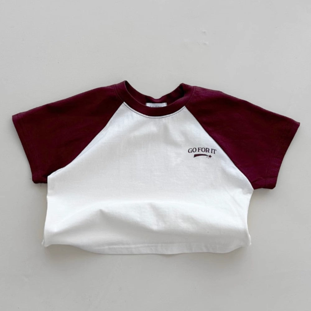 Summer Baby Kids Unisex T-Shirt and Shorts set in red and green with letters pattern, perfect for warm weather.