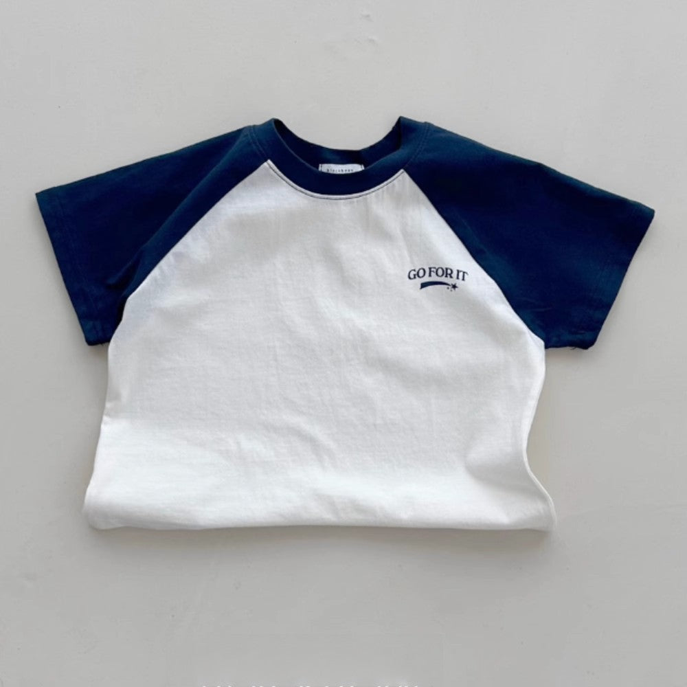 Summer Baby Kids Unisex T-Shirt and Shorts set in red and green with letters pattern, perfect for warm weather.