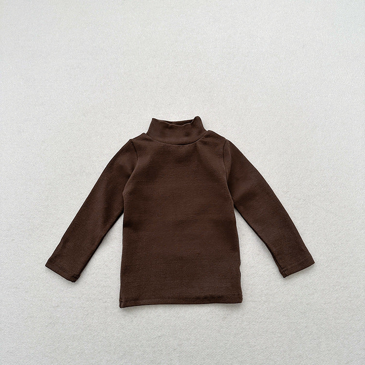 Unisex Baby Kids Stretch Solid Long Sleeve Sweatshirt in various colors, showcasing its soft fabric and versatile design.