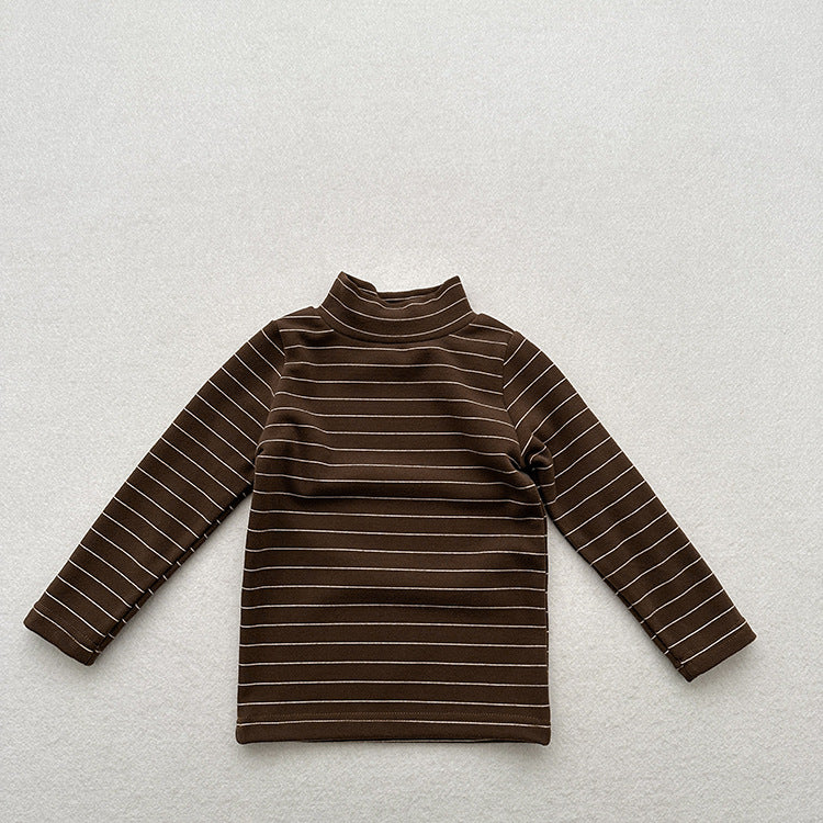 Unisex Baby Kids Stretch Solid Long Sleeve Sweatshirt in various colors, showcasing its soft fabric and versatile design.