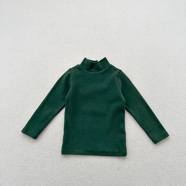 Unisex Baby Kids Stretch Solid Long Sleeve Sweatshirt in various colors, showcasing its soft fabric and versatile design.