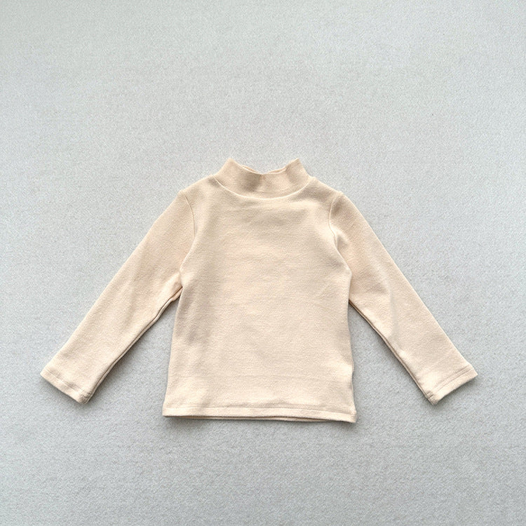 Unisex Baby Kids Stretch Solid Long Sleeve Sweatshirt in various colors, showcasing its soft fabric and versatile design.