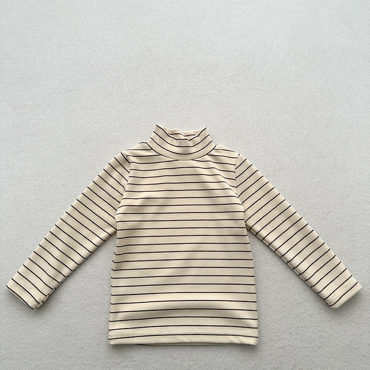 Unisex Baby Kids Stretch Solid Long Sleeve Sweatshirt in various colors, showcasing its soft fabric and versatile design.