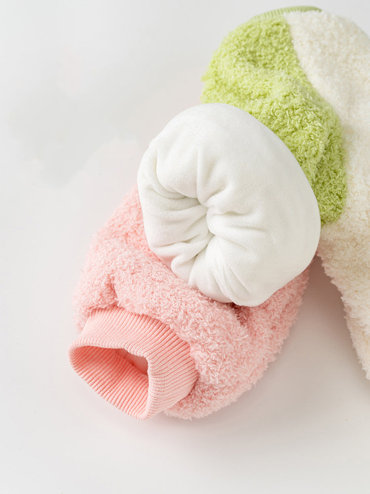 Winter Baby Girl Rabbit Cartoon Thick Romper in beige, featuring a cute rabbit design, perfect for keeping babies warm.