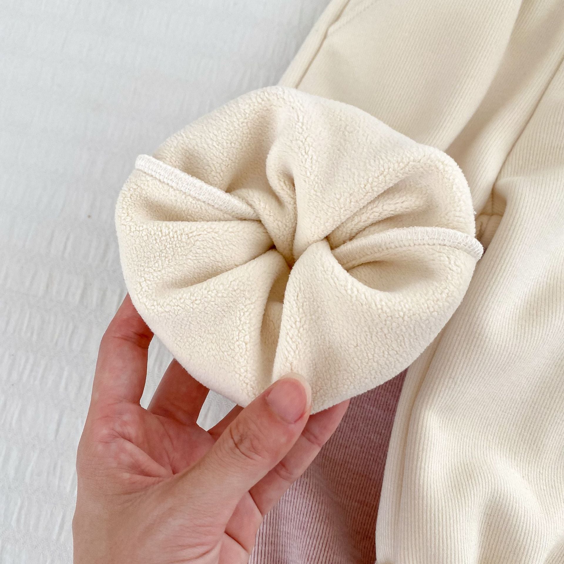 Winter Baby Unisex Basic Top and Teddy Cartoon Overalls Romper in beige and brown, featuring a cute teddy cartoon design, suitable for baby boys and girls.