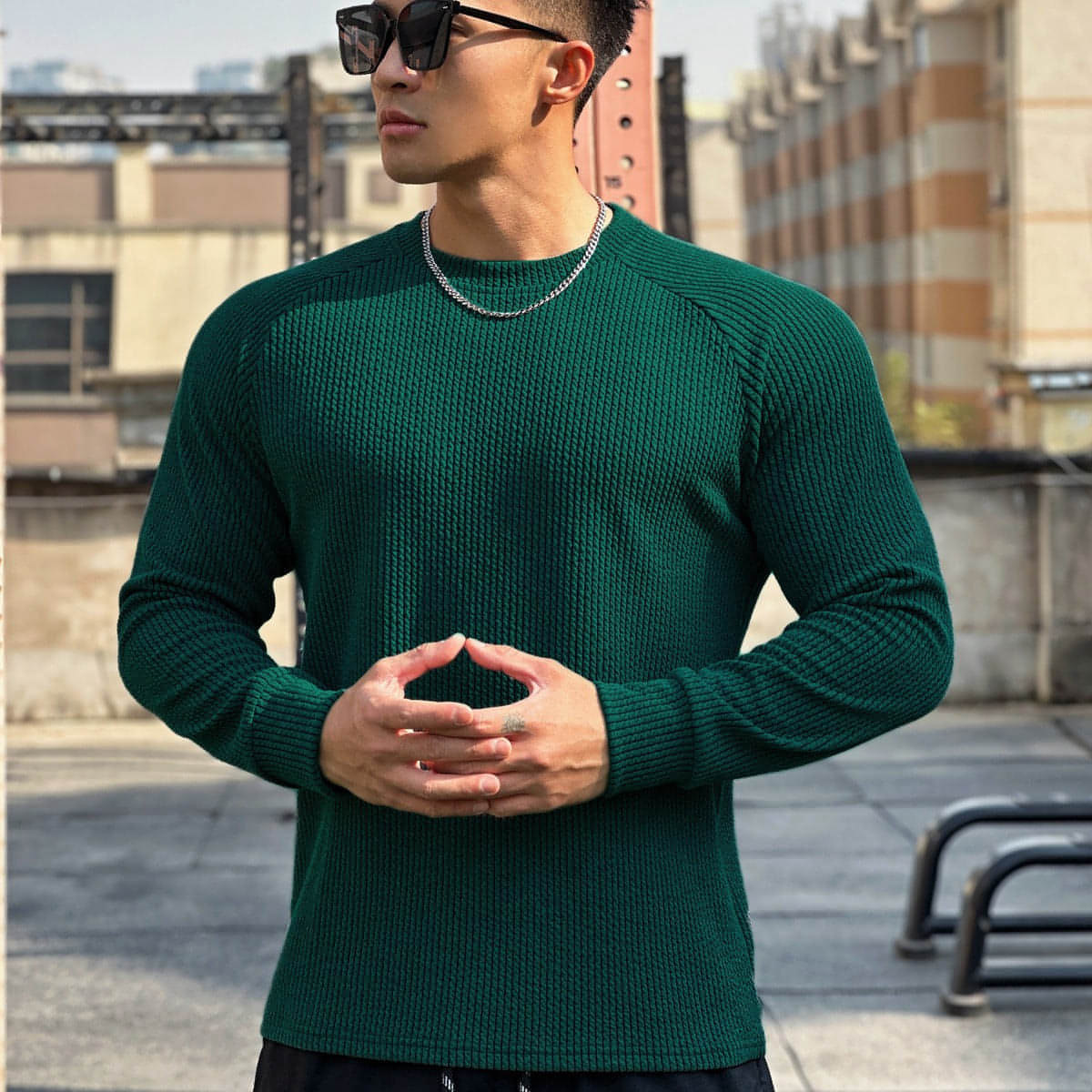 Main Autumn And Winter Round Neck Men's Casual Sports Trend Loose-fitting image