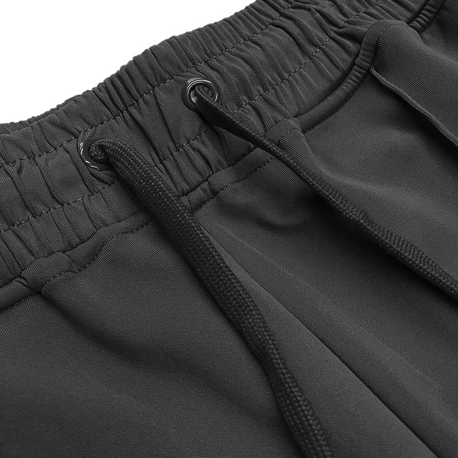 Men's Side Pipe Stacked Flare Pants featuring white side piping and zippered pockets, perfect for casual wear.