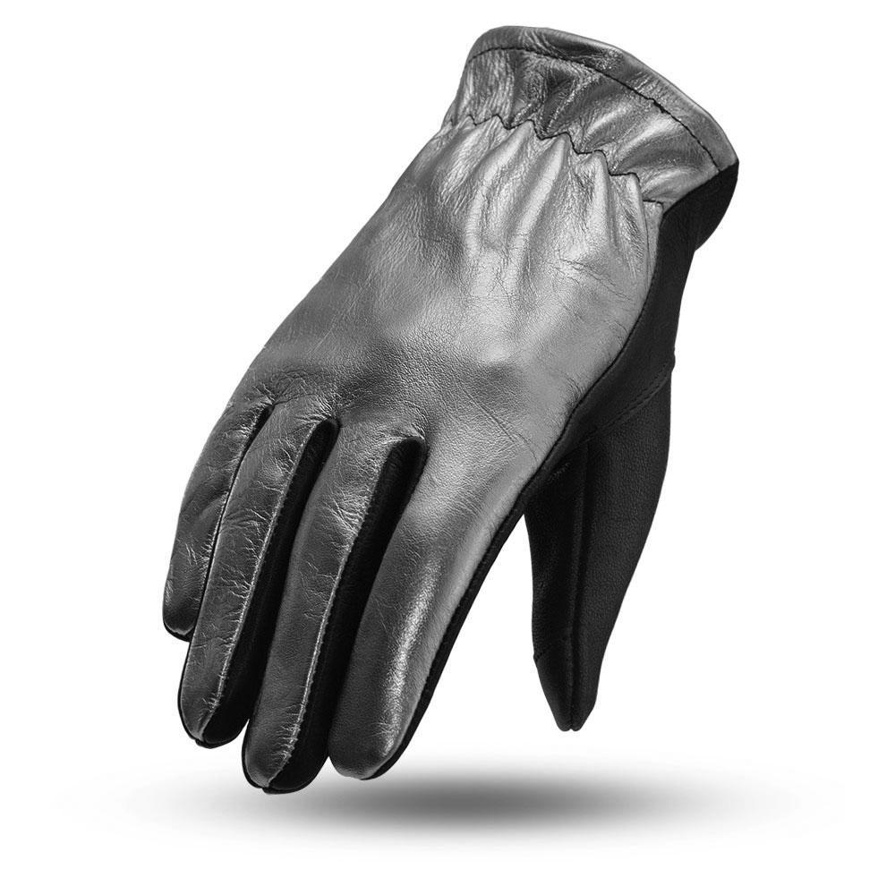 Stylish 2-Toned Roper Ladies Leather Gloves with touch tech fingers, showcasing a chic design and short cuff for easy wear.
