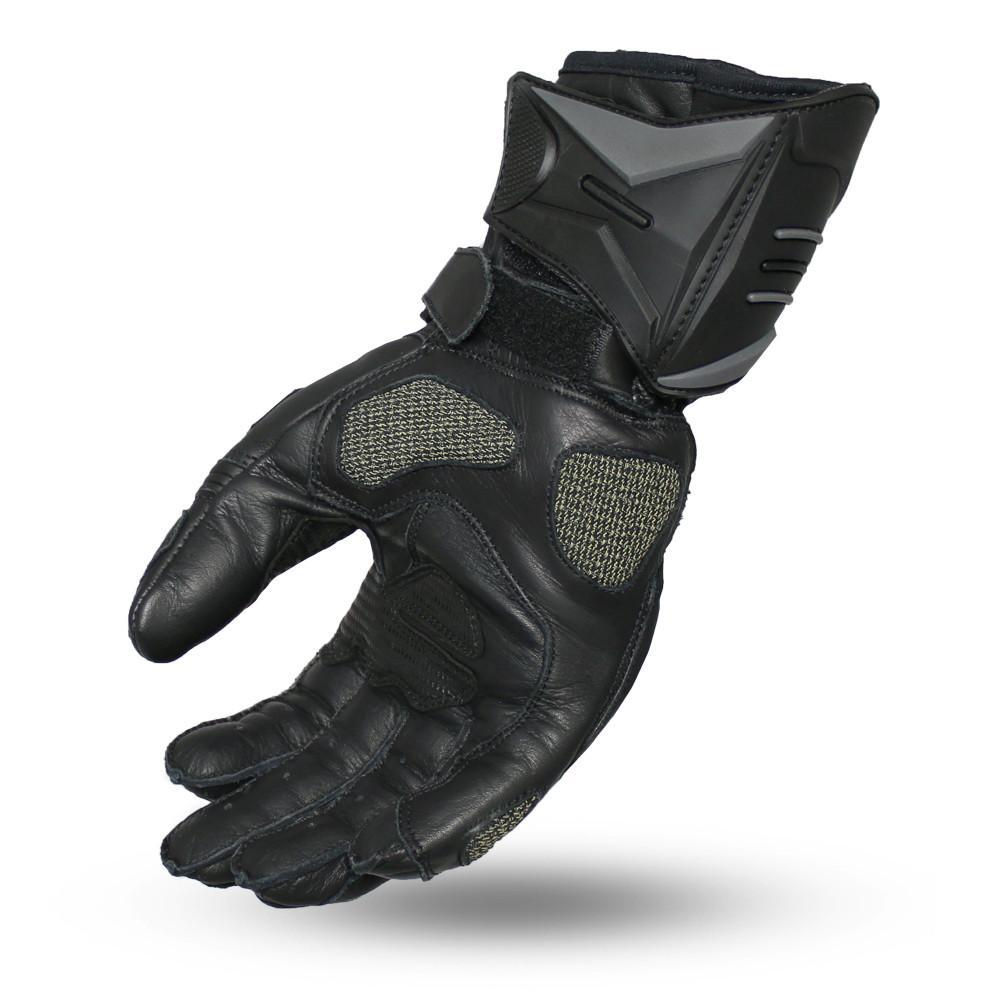 Hellbender gloves featuring fabric-reinforced palms and solid knuckle protection, designed for durability and comfort.