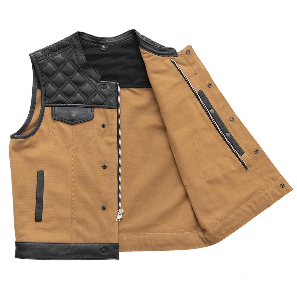 Hunt Club Black Stitch Limited Edition Vest featuring duck canvas and cowhide leather.