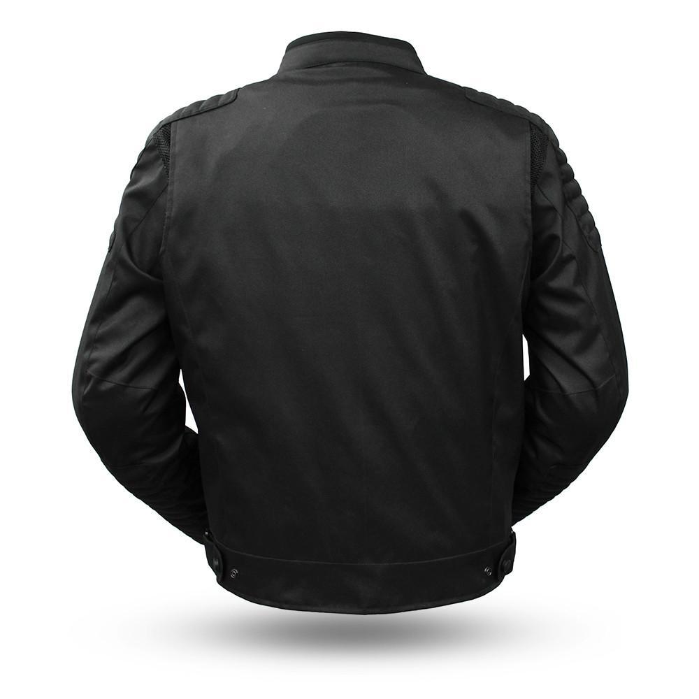 Invincible Men's Cordura Motorcycle Jacket featuring padded detailing and concealed carry pockets.