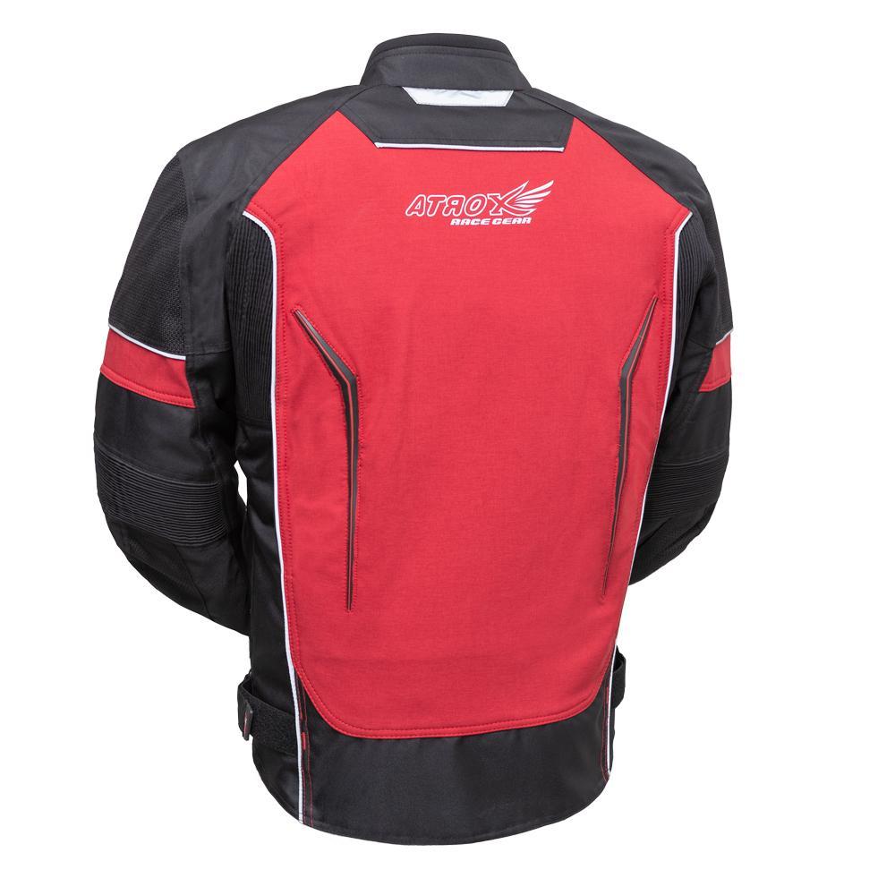 Max Heated Racing Textile Jacket featuring a heated system, waterproof design, and CE-approved protective armor, ideal for motorcycle riders.
