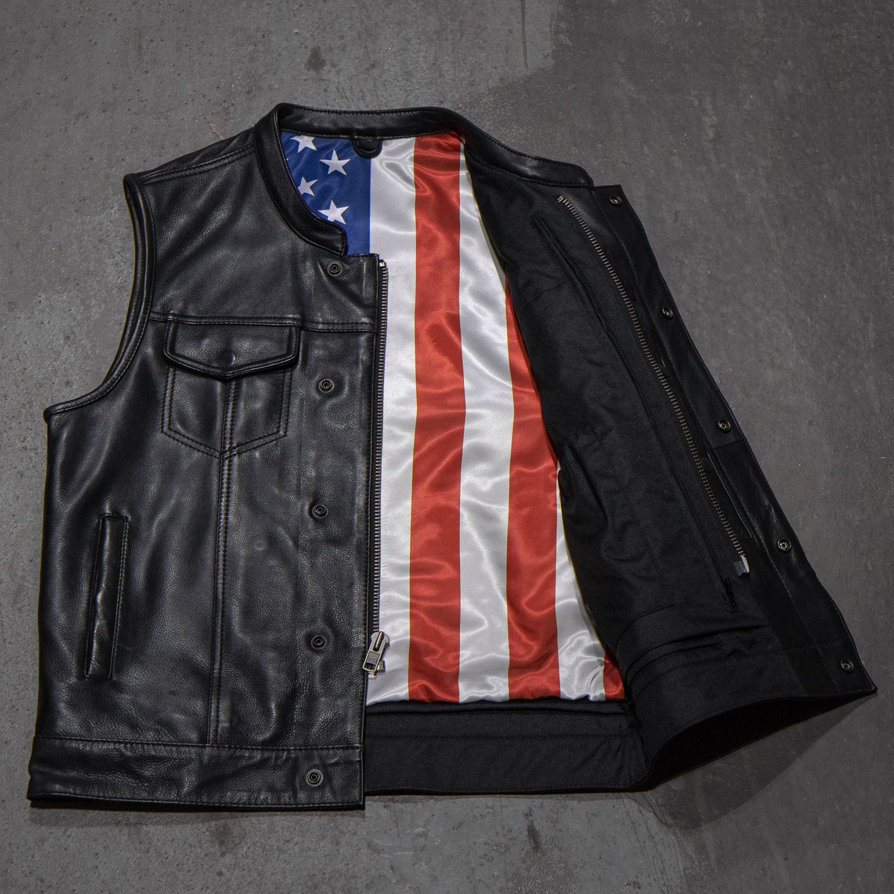 Sharp Shooter American Flag design with black stitching, showcasing vibrant colors and stylish details.