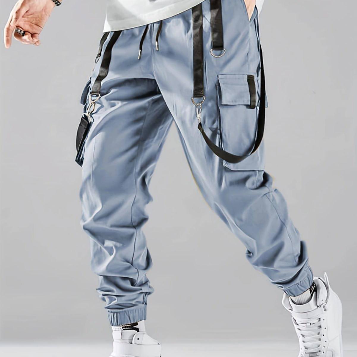 B.1 Ribbon Overalls Drawstring Sports Trousers Pants featuring adjustable drawstring and stylish ribbon detail.