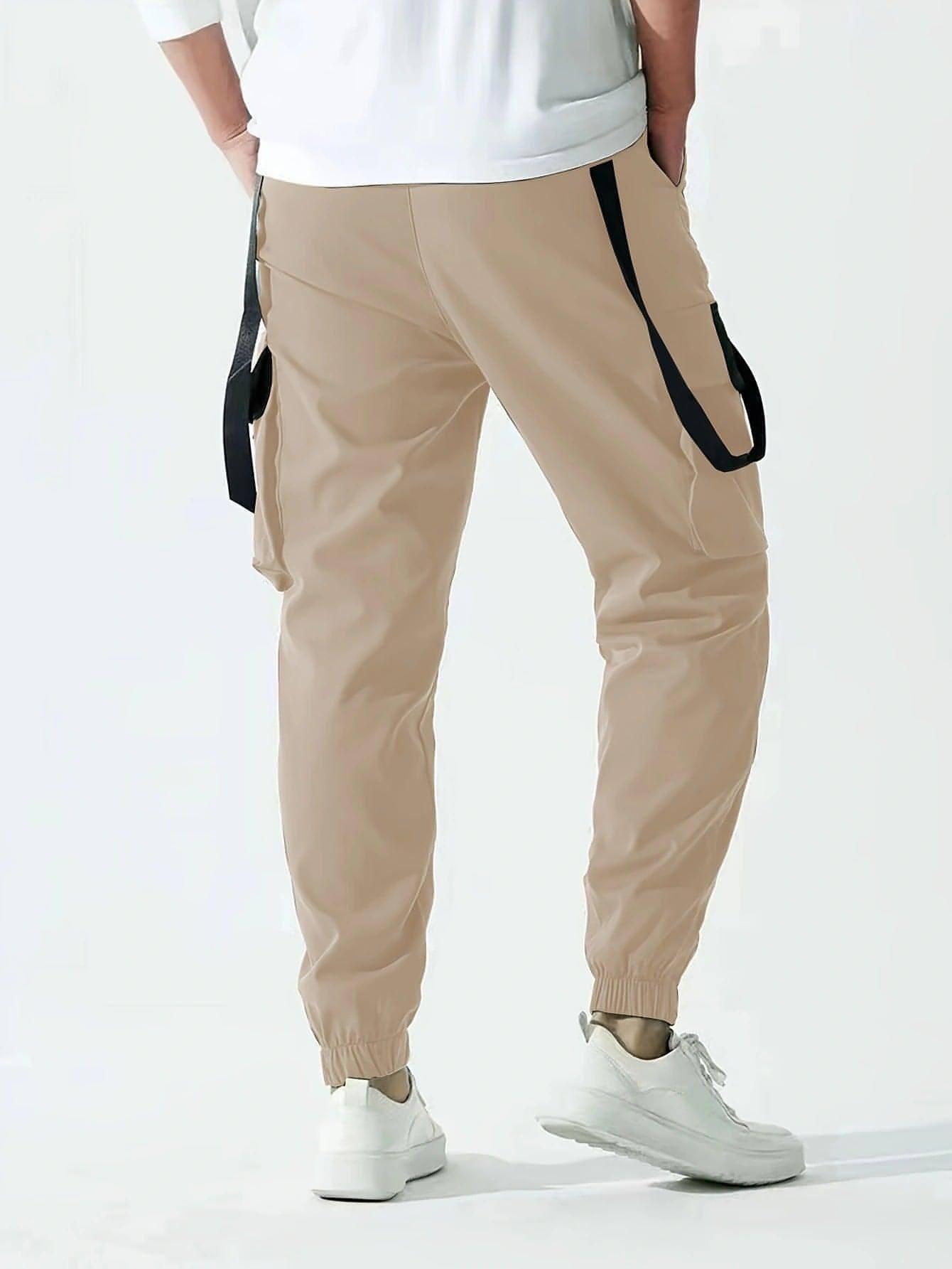 B.1 Ribbon Overalls Drawstring Sports Trousers Pants featuring adjustable drawstring and stylish ribbon detail.