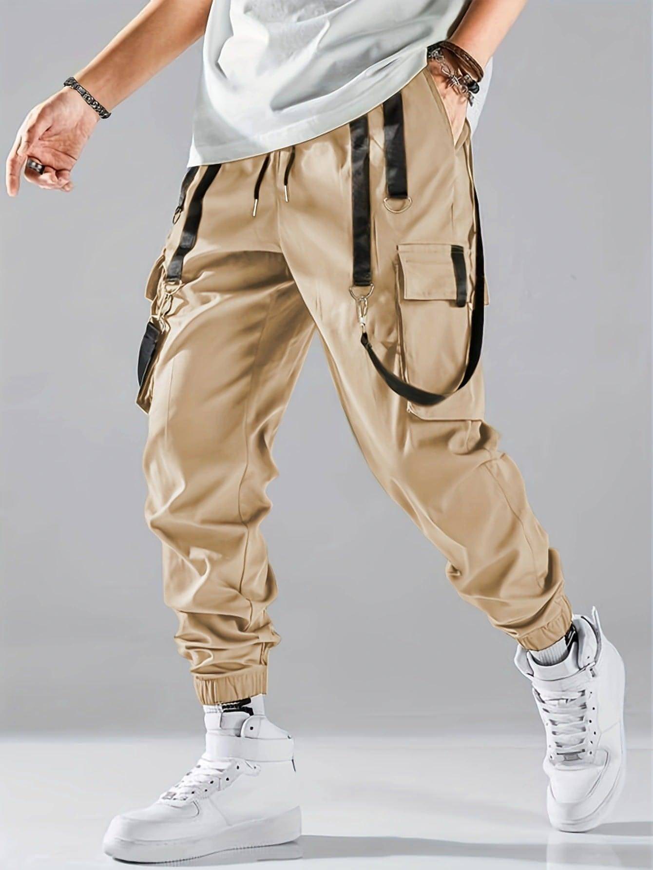 B.1 Ribbon Overalls Drawstring Sports Trousers Pants featuring adjustable drawstring and stylish ribbon detail.