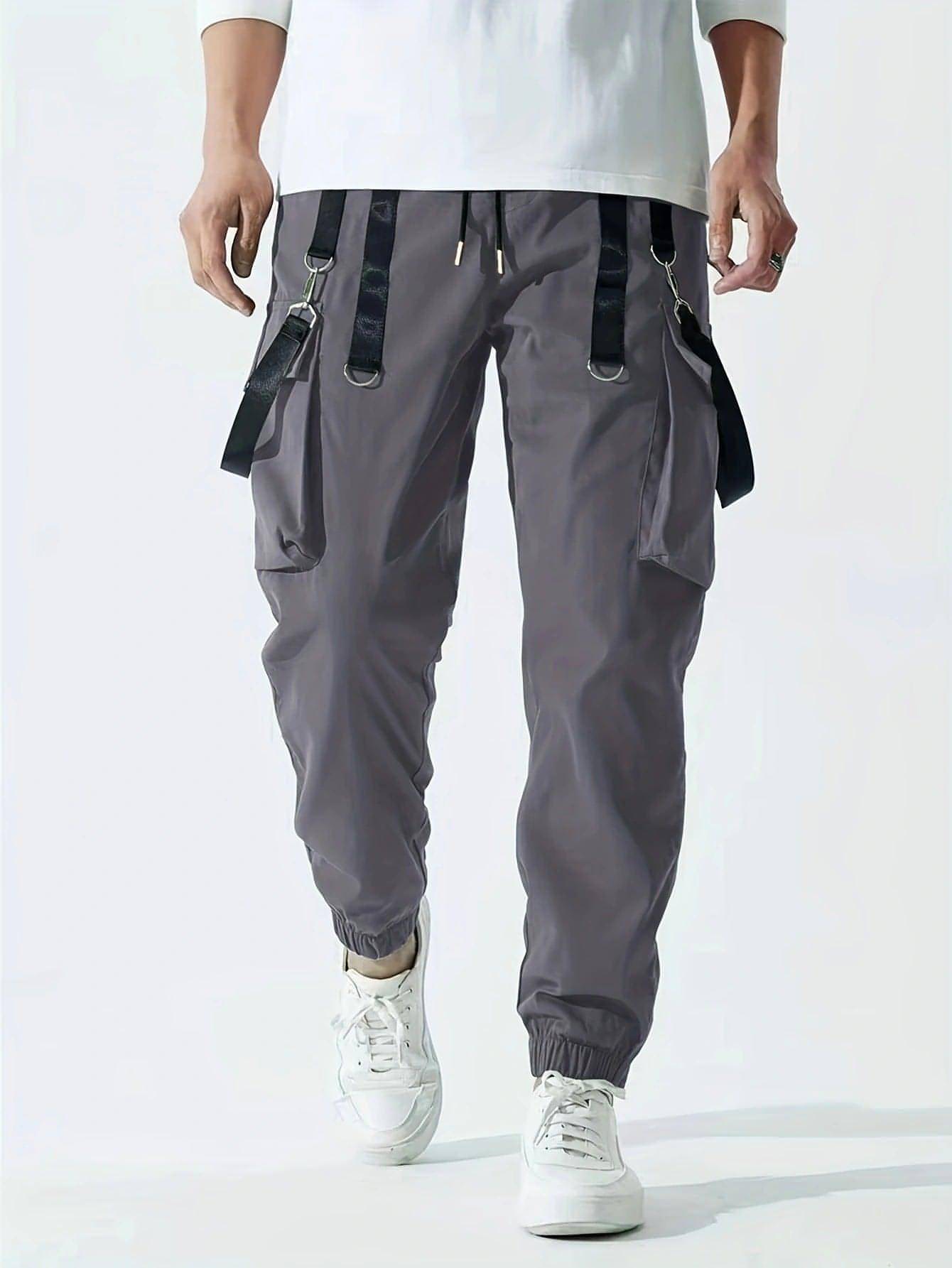 B.1 Ribbon Overalls Drawstring Sports Trousers Pants featuring adjustable drawstring and stylish ribbon detail.