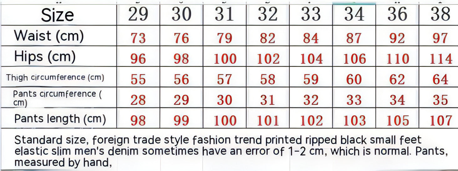 Punk men's jeans featuring unique hole embroidery and five-pointed star detailing, showcasing a rebellious style.