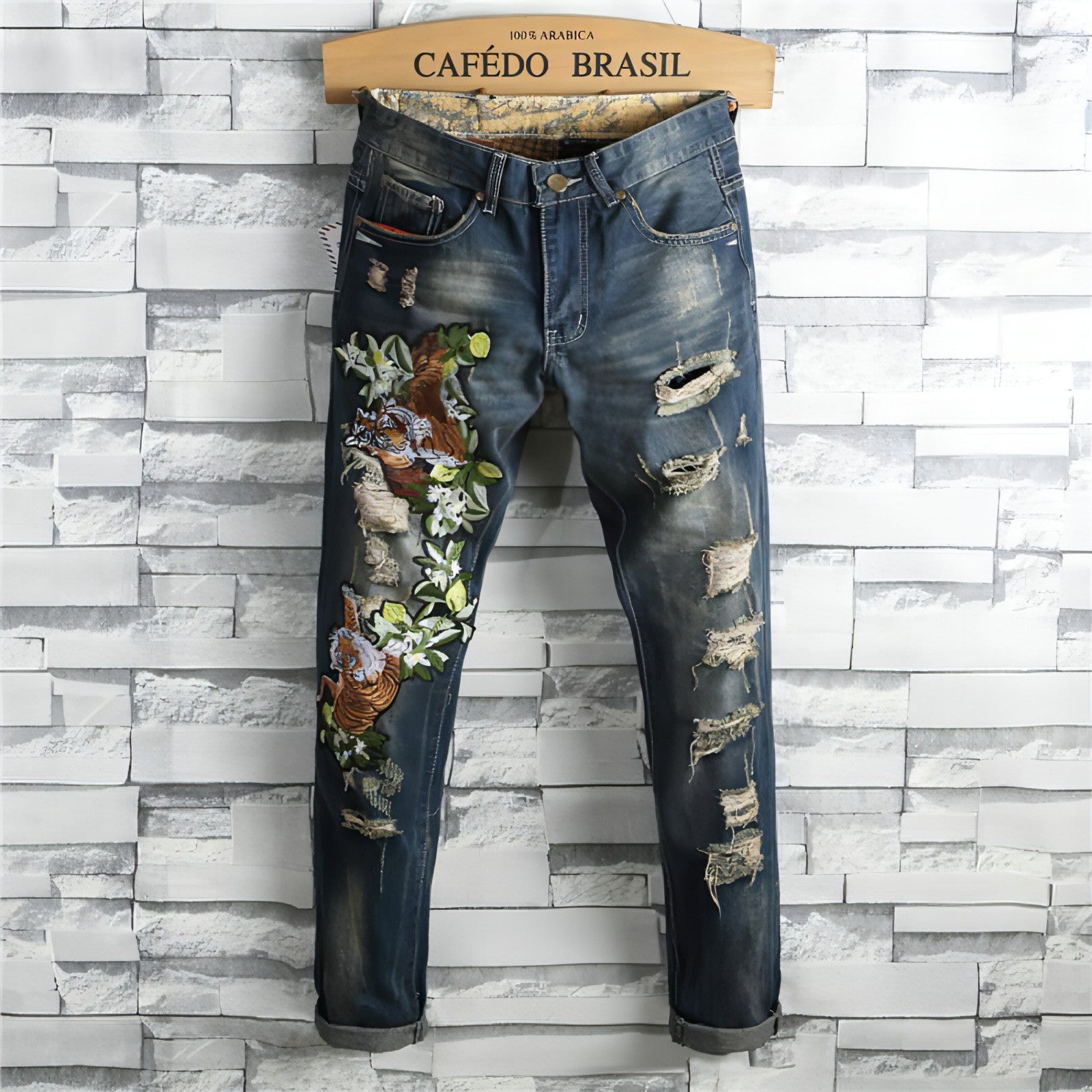 TIGER Cool Trendy Straight Men's Jeans showcasing a classic straight fit in high-quality denim, perfect for stylish and comfortable wear.