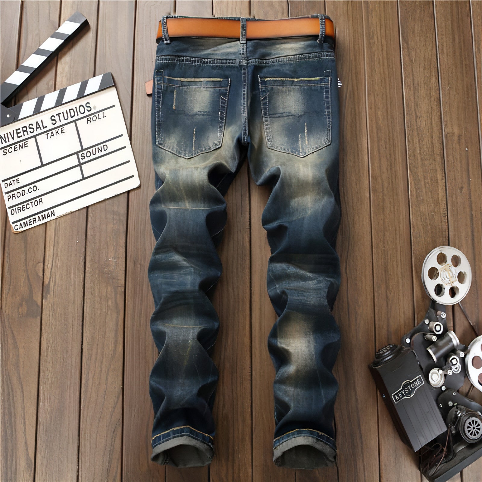 TIGER Cool Trendy Straight Men's Jeans showcasing a classic straight fit in high-quality denim, perfect for stylish and comfortable wear.