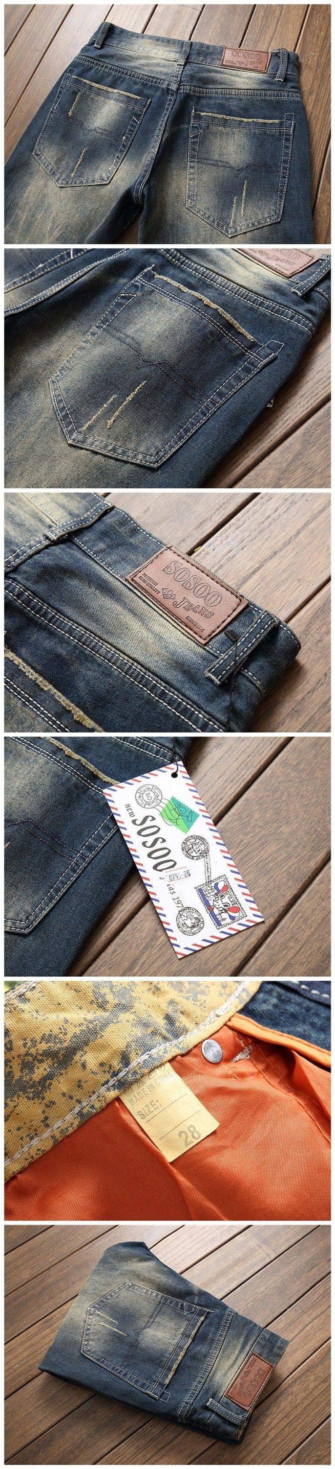 TIGER Cool Trendy Straight Men's Jeans showcasing a classic straight fit in high-quality denim, perfect for stylish and comfortable wear.