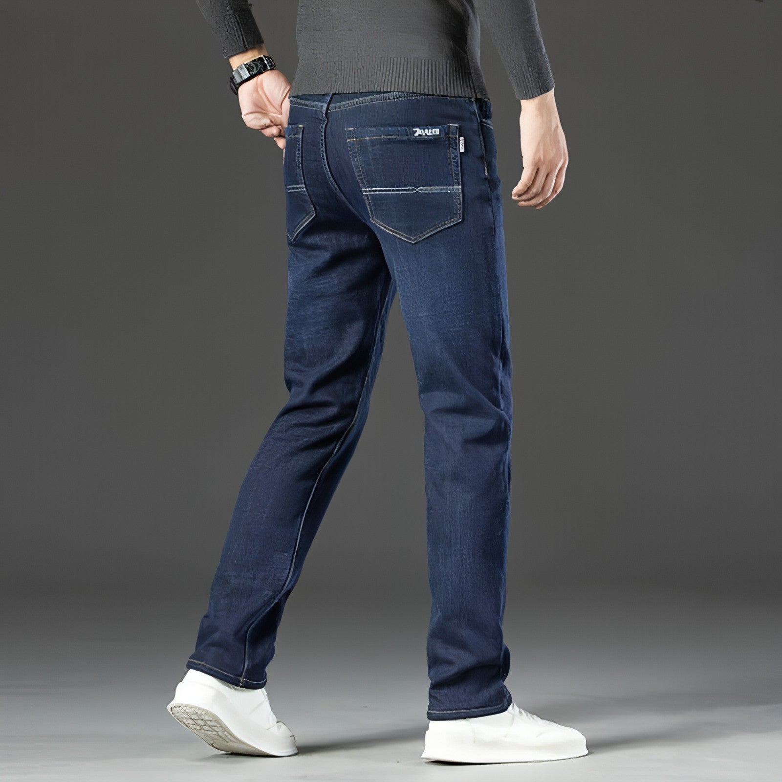 Main UrbanEase™ Fleece Lined Padded Warm Keeping Jeans For Men image