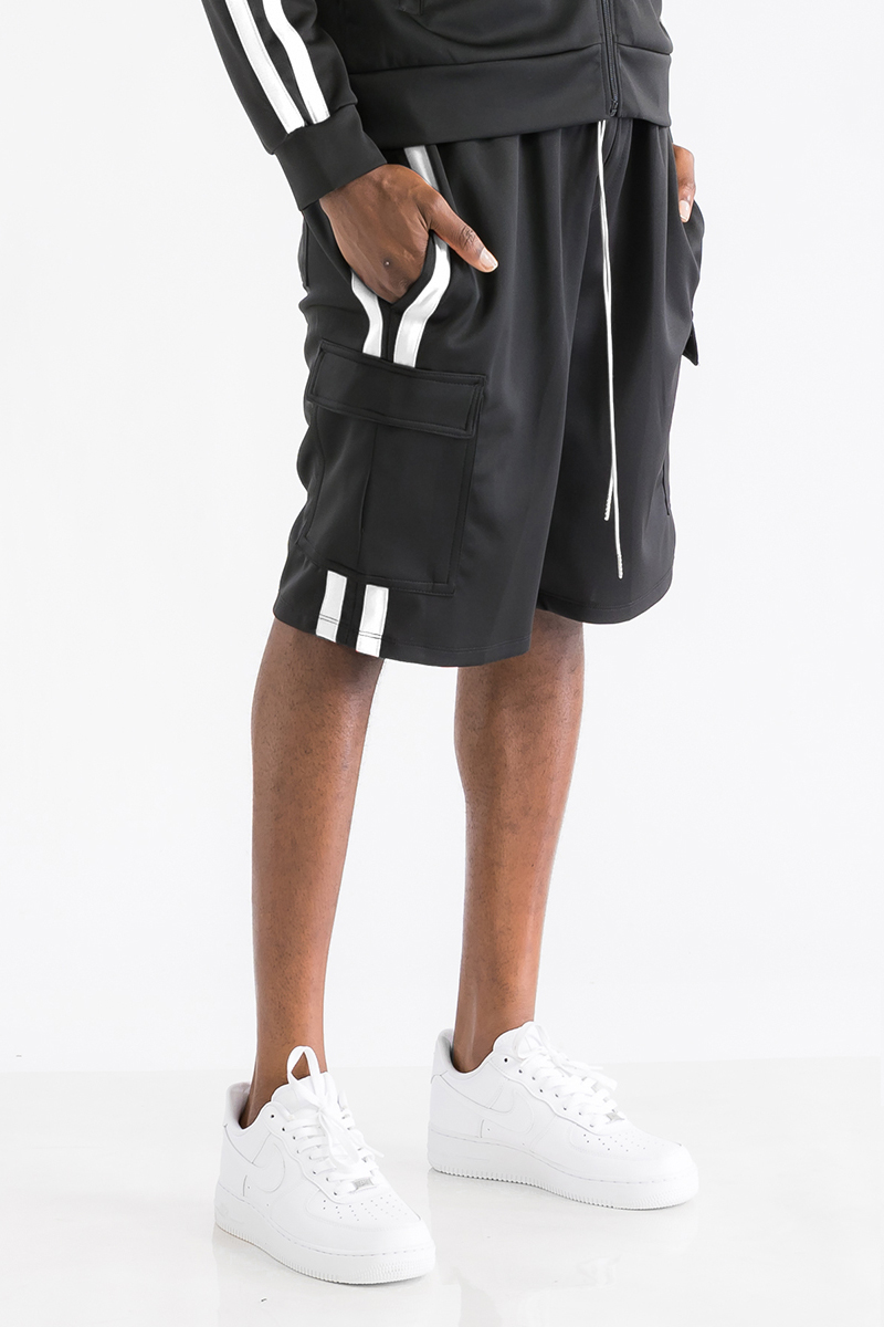 Main TWO STRIPE CARGO POCKET TRACK SHORTS SP300 image