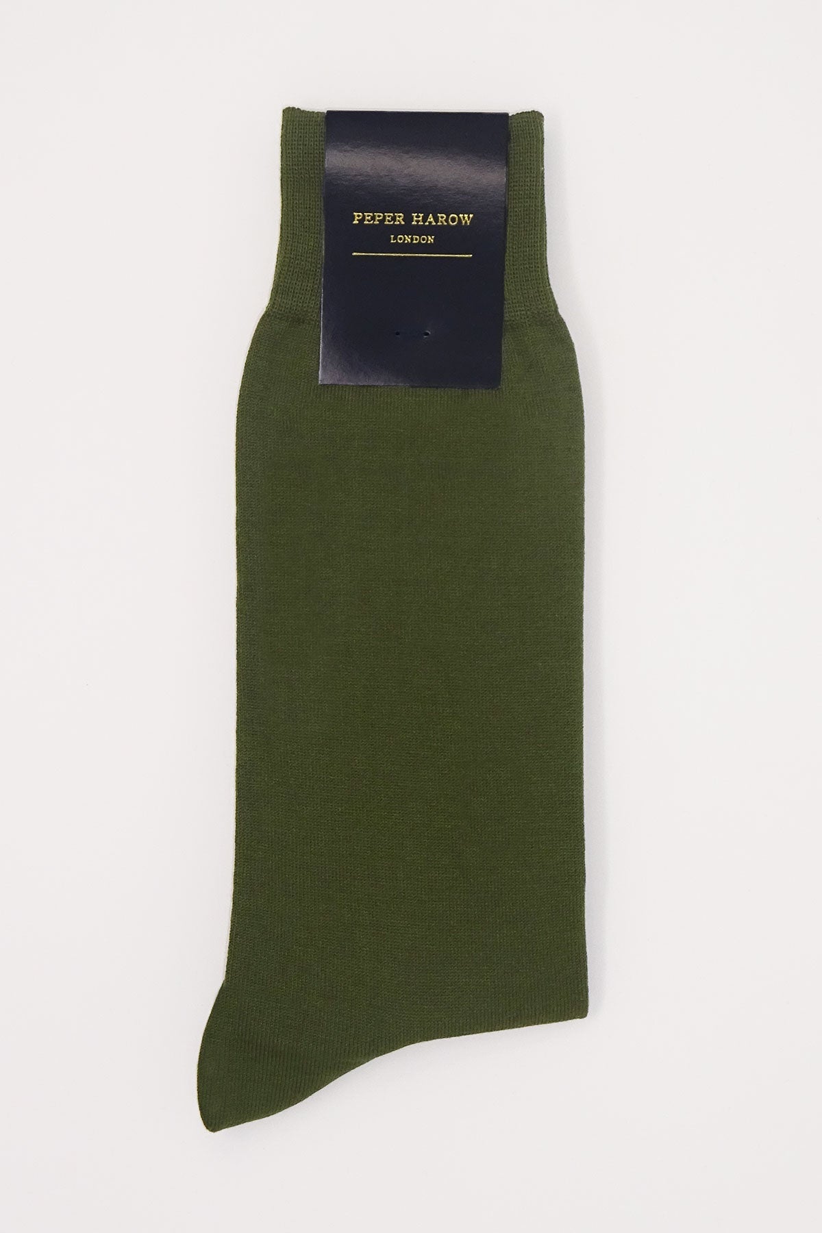Classic Men's Socks in Pine green, made from luxurious Mercerised Egyptian cotton, featuring a seamless toe and breathable design.