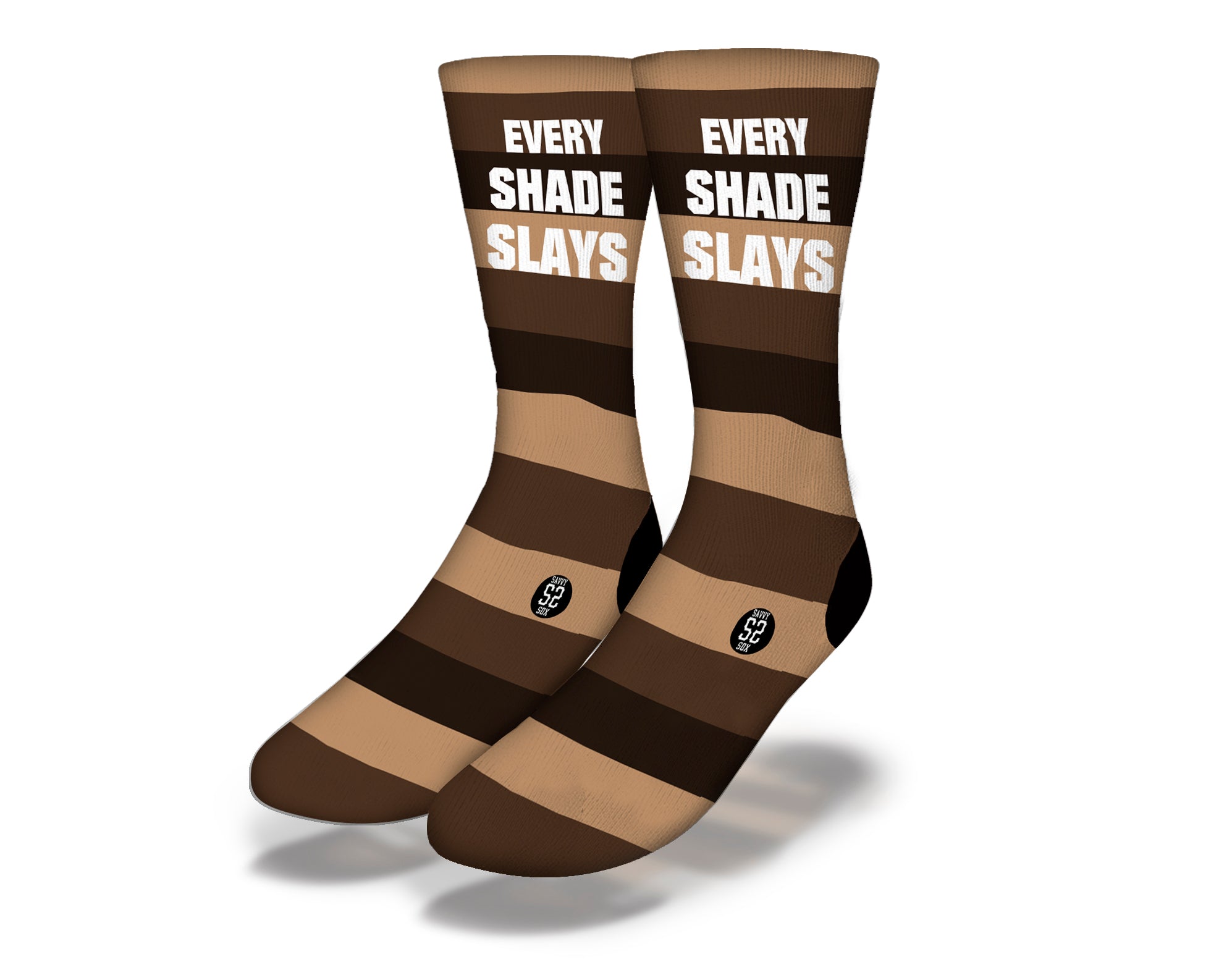 A colorful display of Every Shade Slays Socks showcasing various vibrant colors and patterns, perfect for stylish outfits.