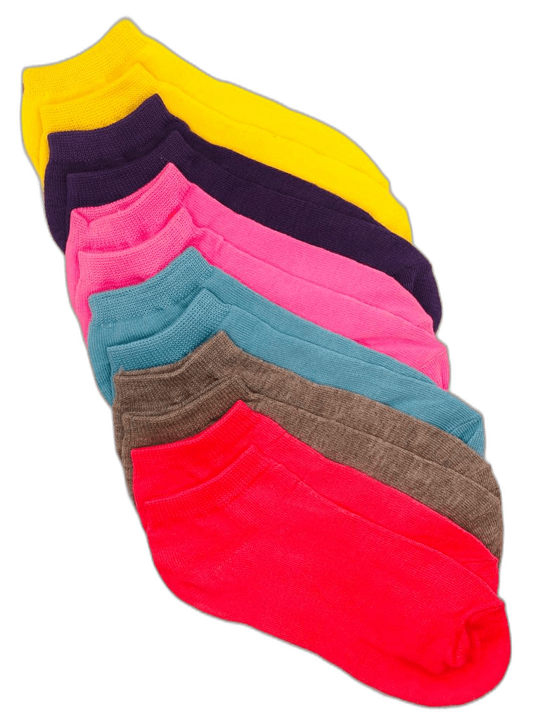 A variety of high-quality unisex stylish socks in different colors and patterns, neatly arranged in a pack.