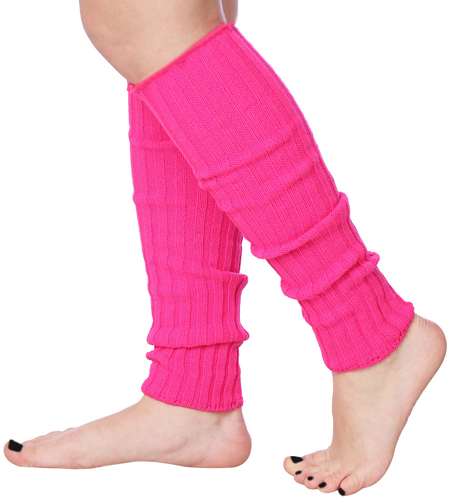 Isadora Paccini 80s women's ribbed leg warmers in vibrant colors, perfect for retro fashion and active wear.