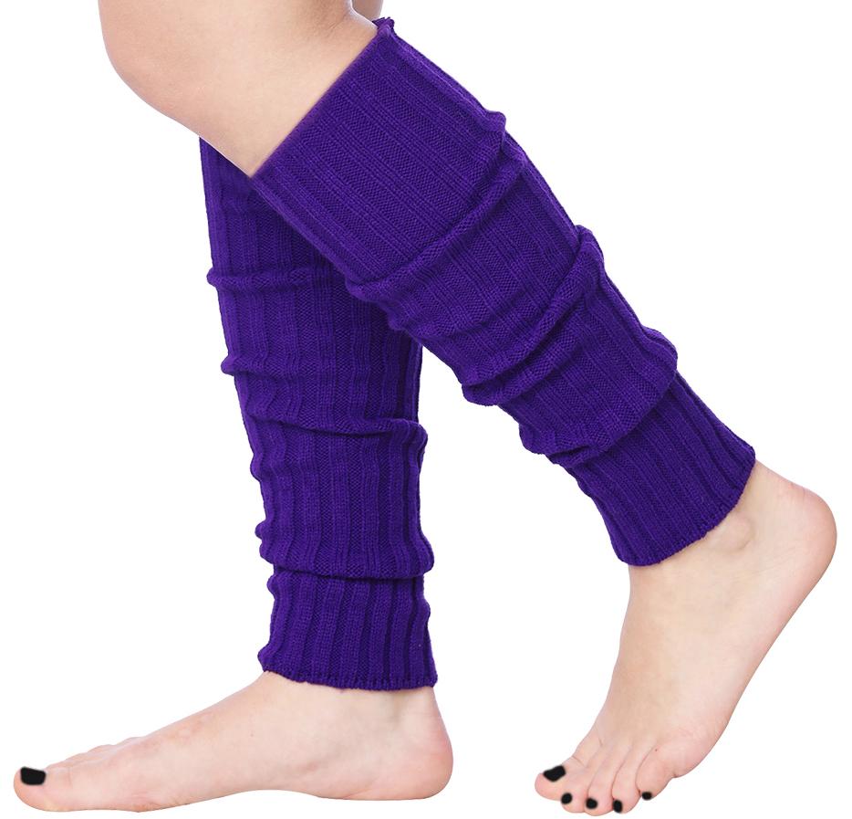 Isadora Paccini 80s women's ribbed leg warmers in vibrant colors, showcasing their stylish ribbed texture and perfect fit.