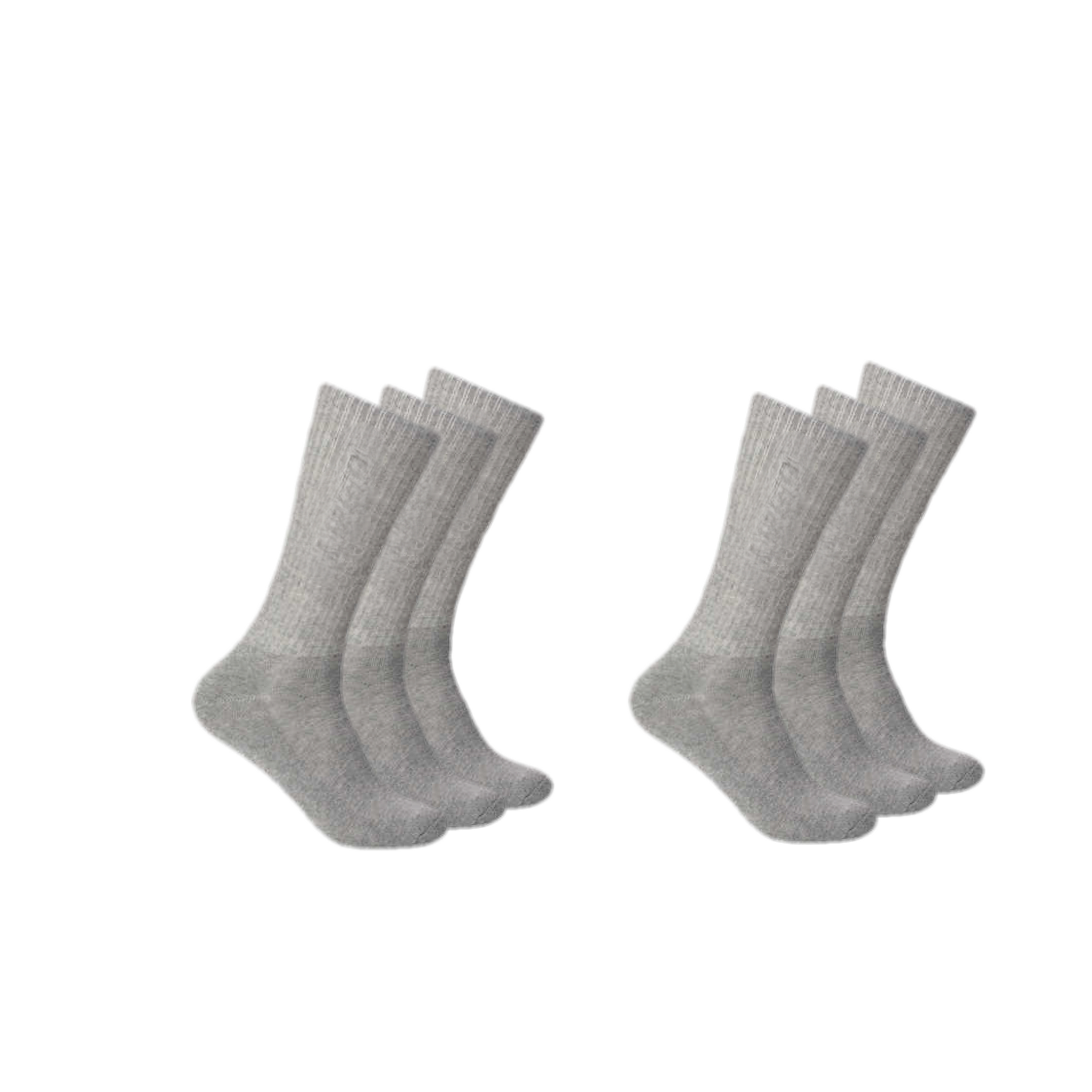 Men's Active Athlete Crew Socks in various sizes, showcasing their poly blend material and crew length design.