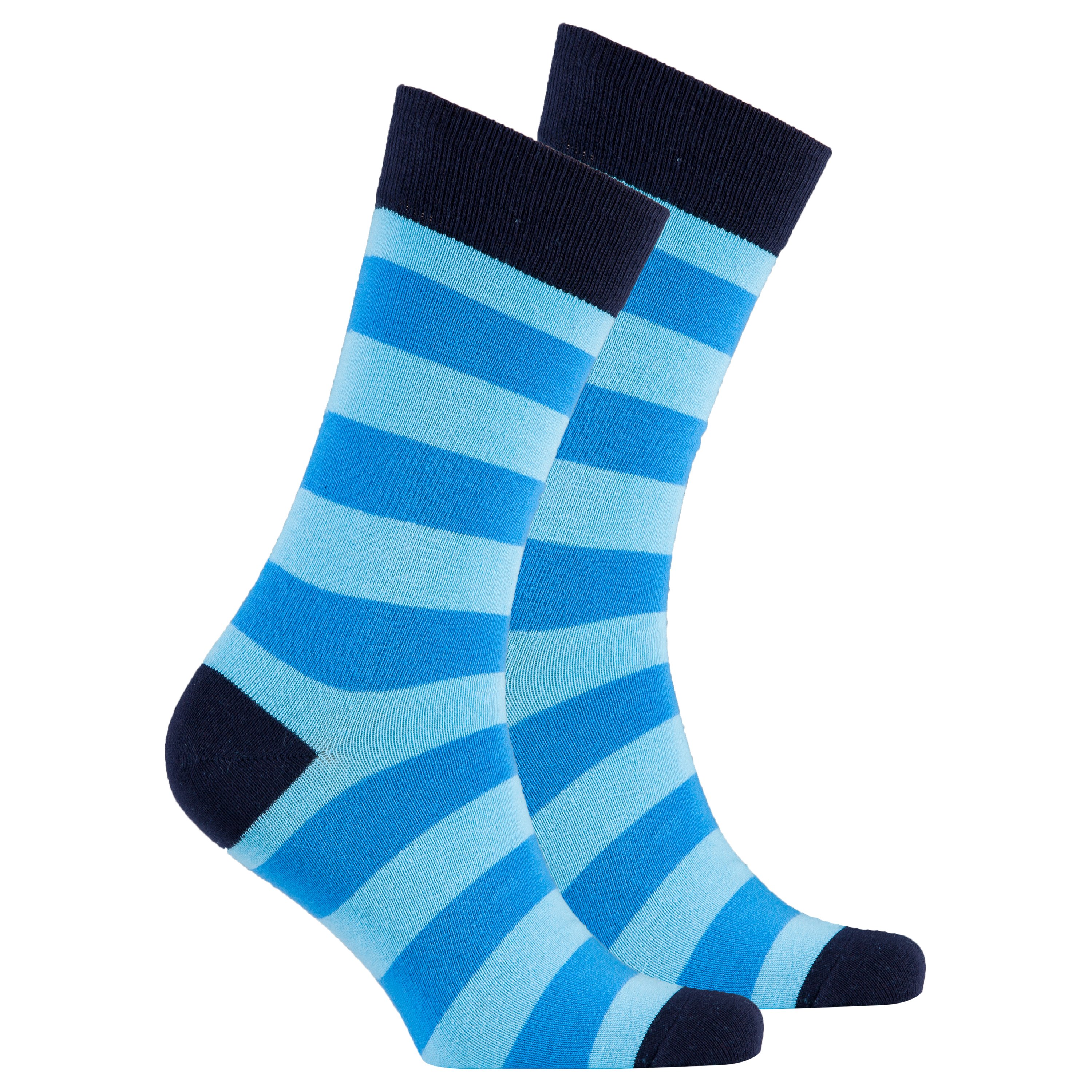 Men's Black Sky Stripe Socks featuring a trendy design made from soft Turkish cotton.