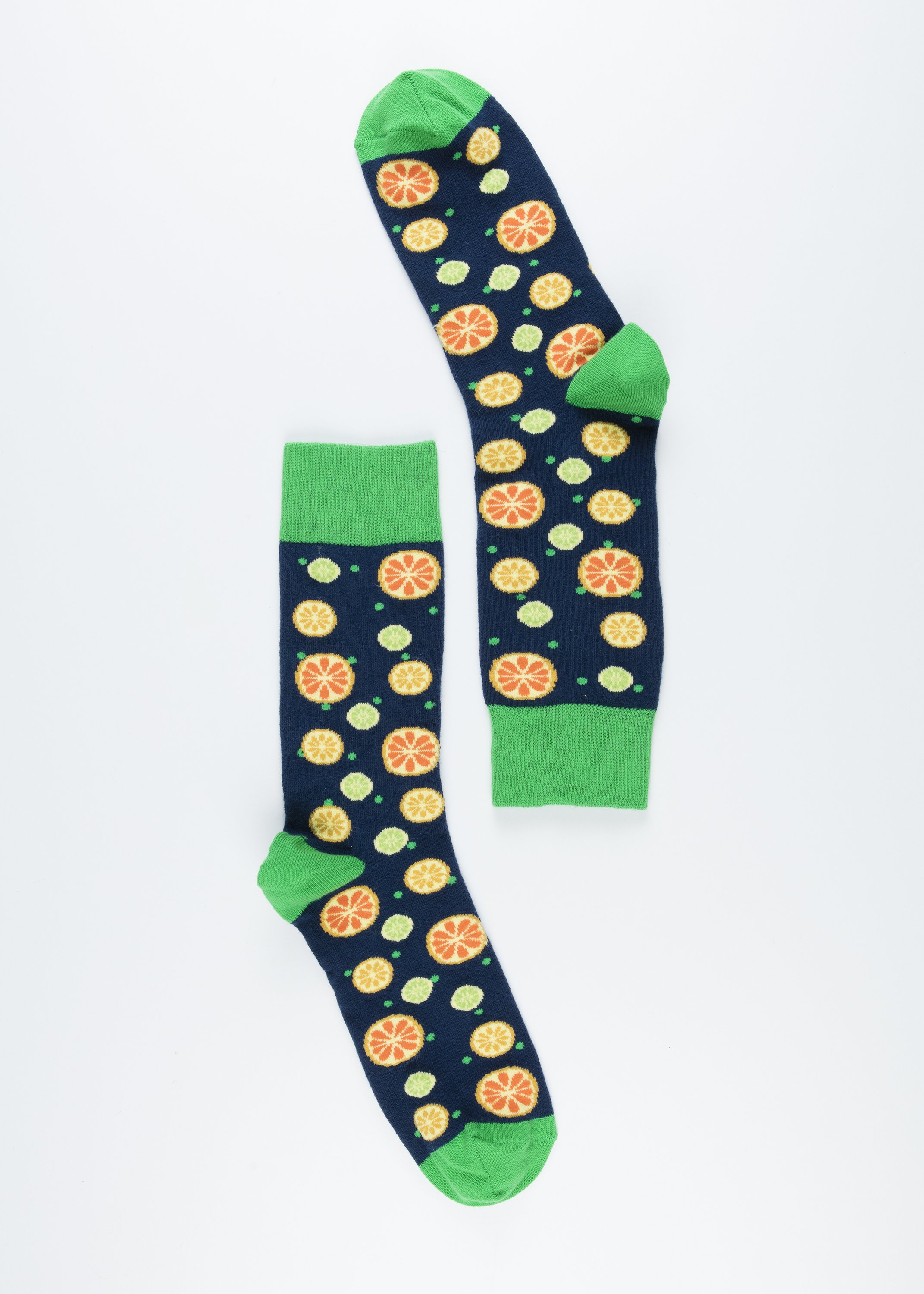 Men's Citrus Socks featuring colorful designs and soft cotton material, perfect for adding style to any outfit.