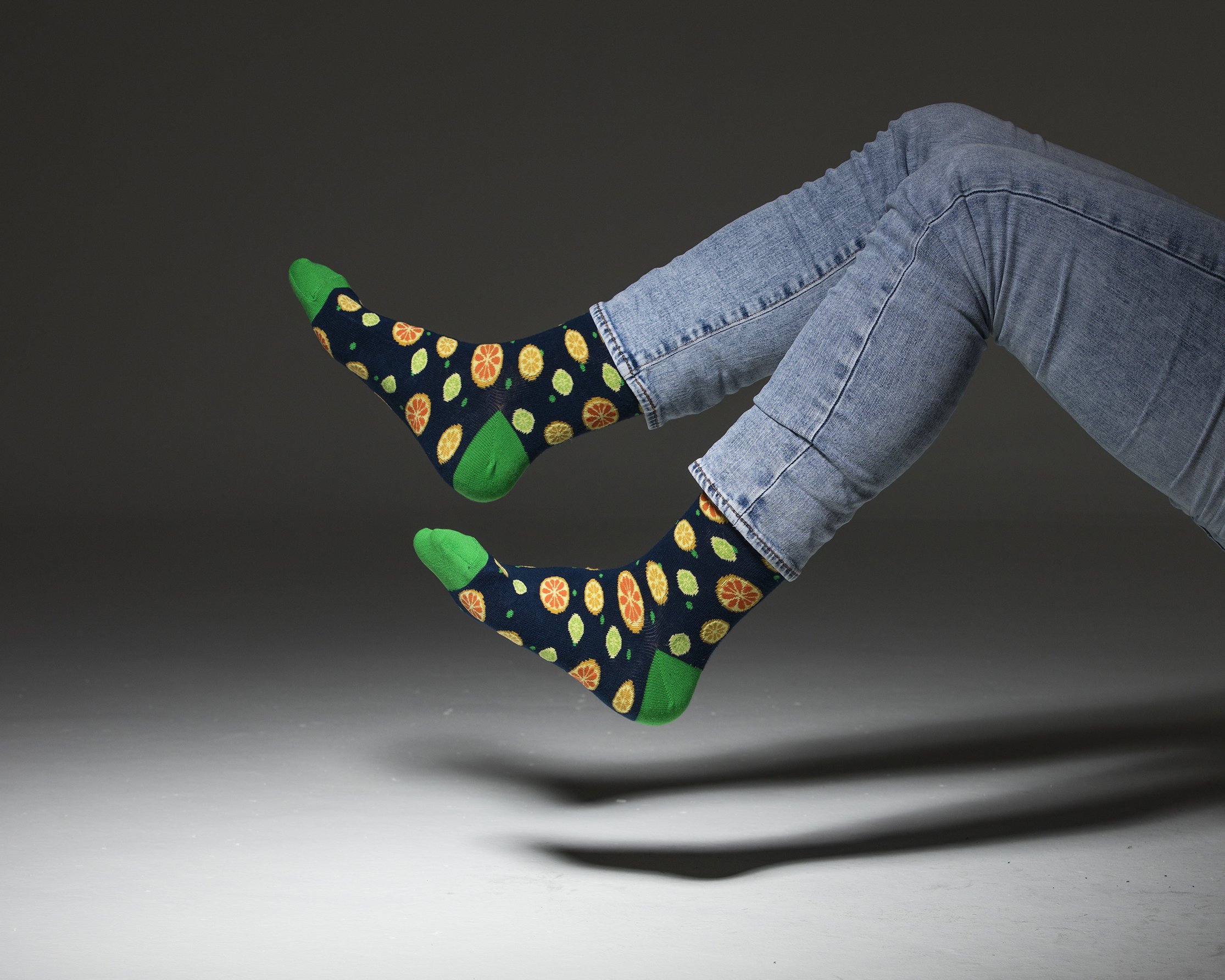 Men's Citrus Socks featuring colorful designs and soft cotton material, perfect for adding style to any outfit.