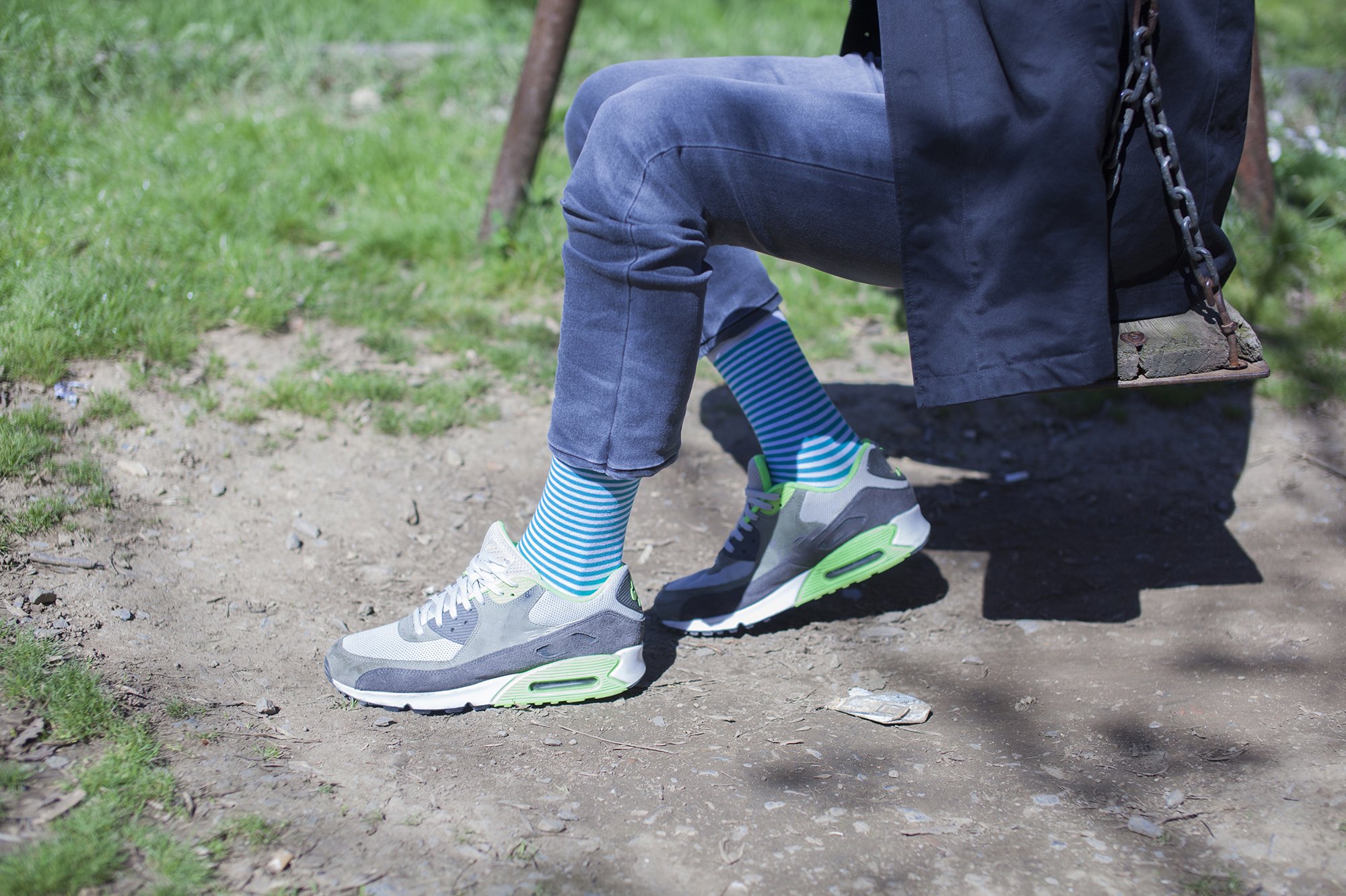 Men's Classic Stripes Socks featuring colorful designs and premium cotton material for comfort and style.