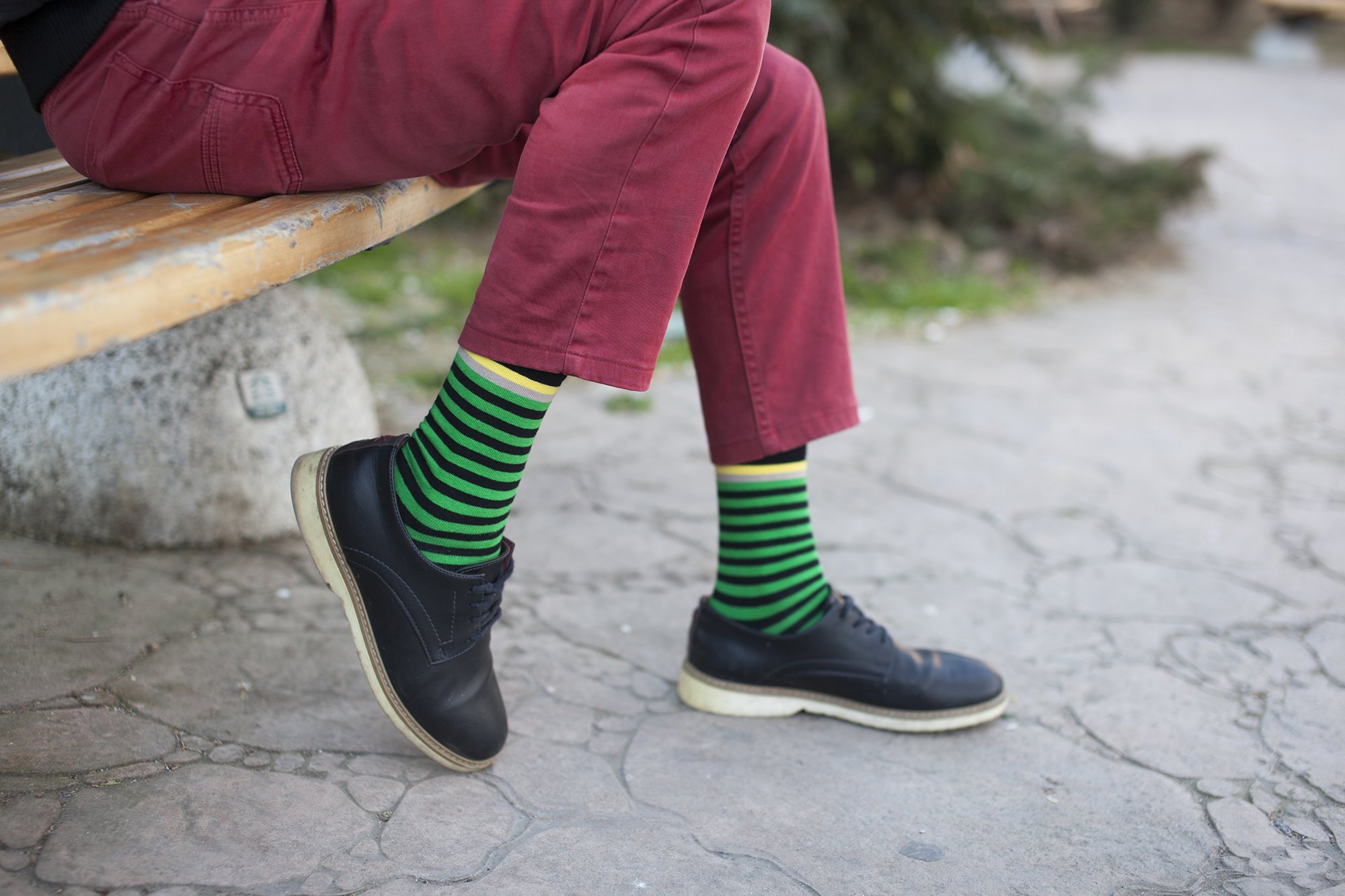 Men's Exclusive Stripes Socks featuring colorful designs and premium cotton material, perfect for stylish comfort.