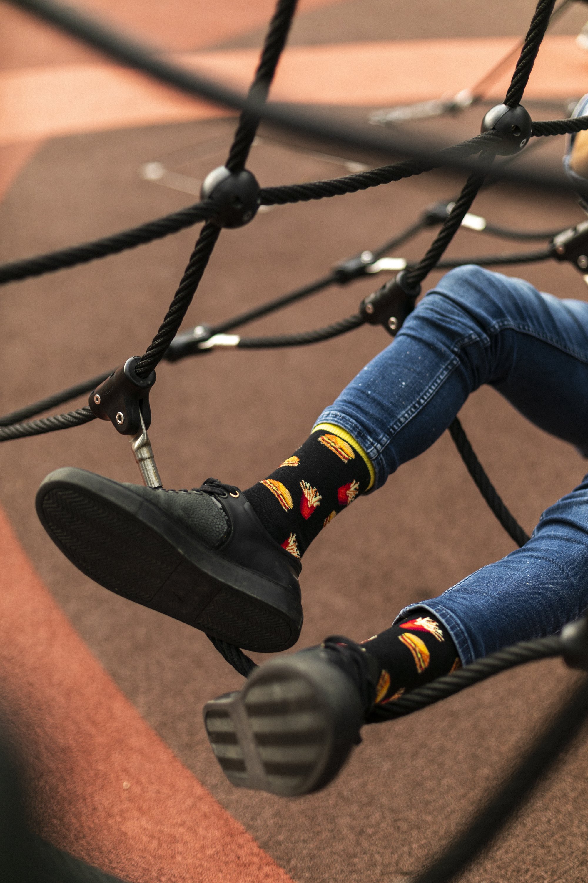 Men's Fast Food Socks featuring colorful designs and patterns, made from soft Turkish cotton for comfort and style.