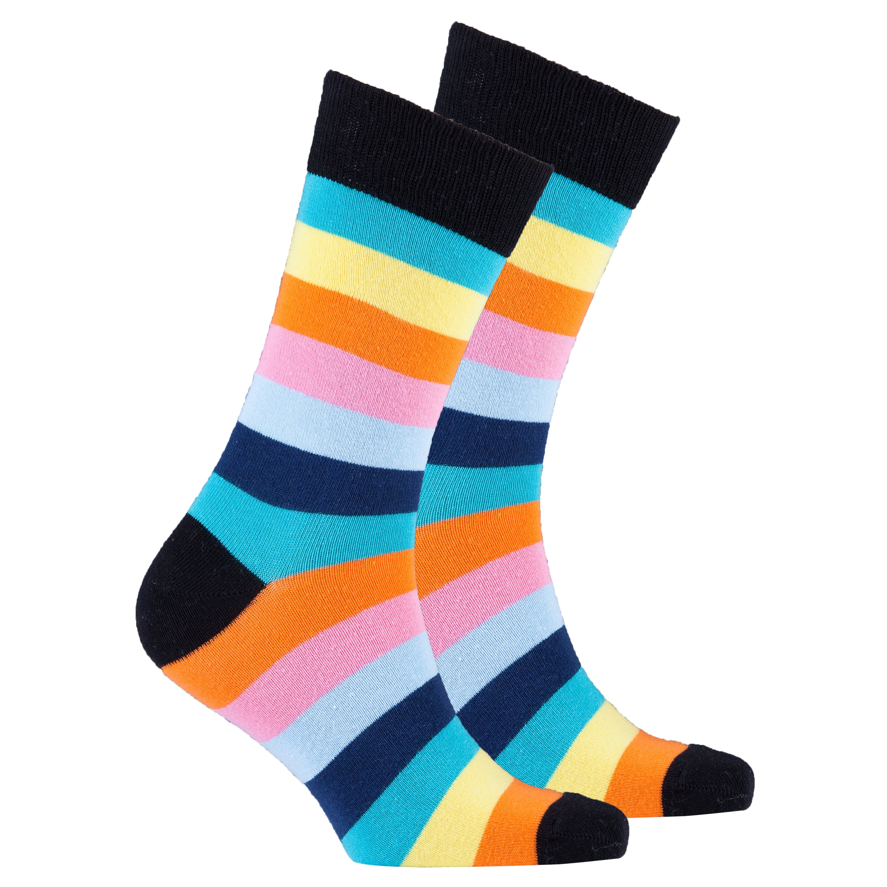Men's Light Pastel Stripe Socks featuring colorful stripes and a comfortable fit, perfect for any occasion.