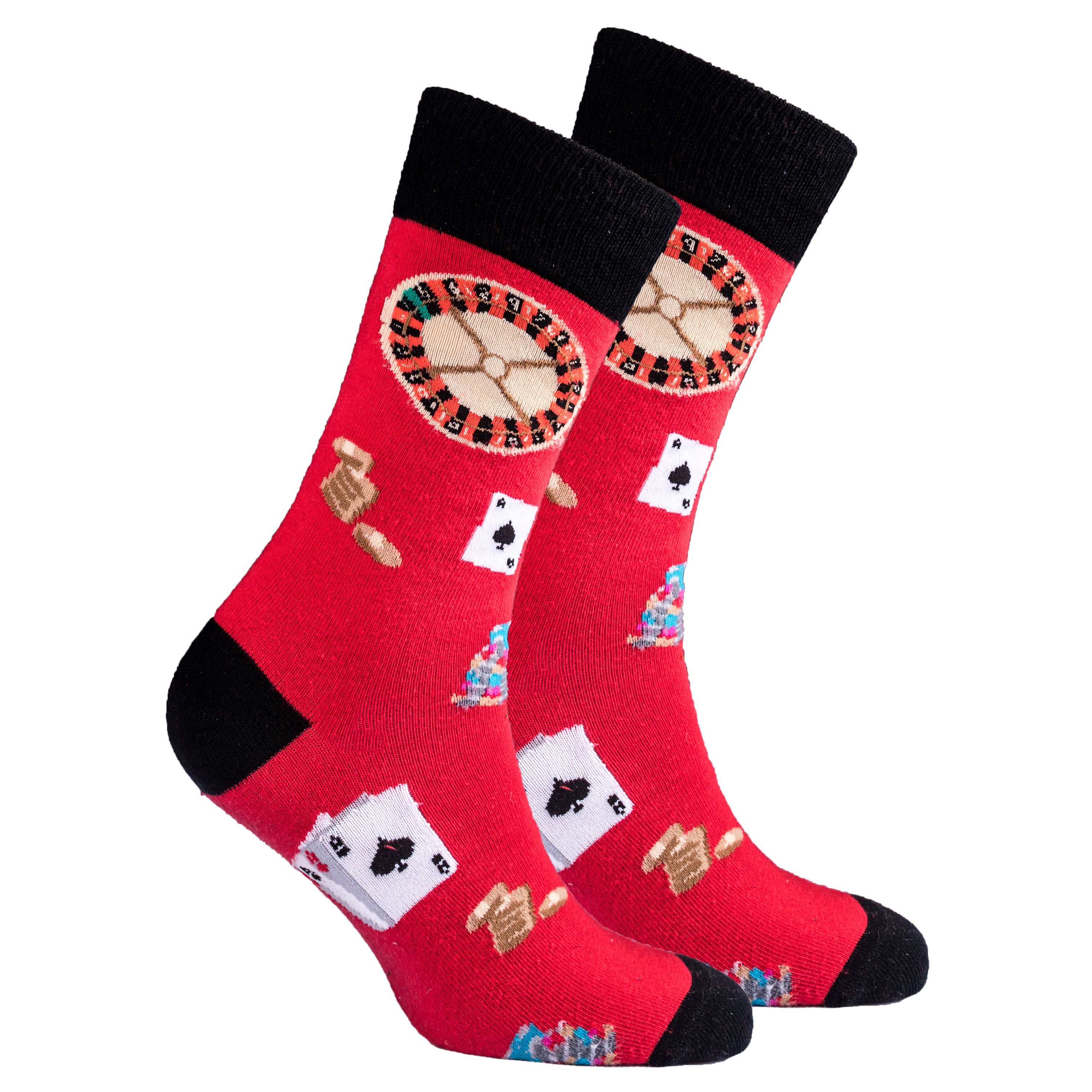 Men's Roulette Socks featuring colorful designs and premium cotton material, perfect for adding style and comfort to any outfit.