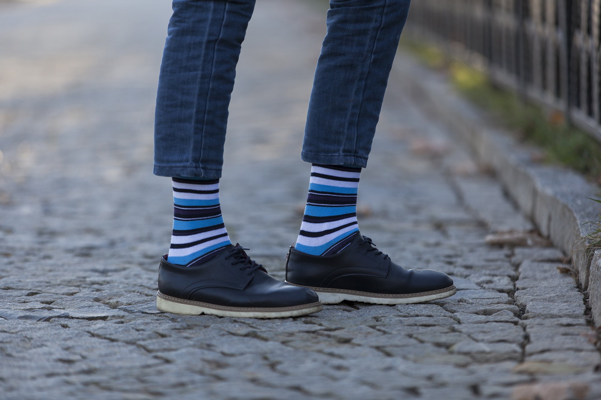 Men's Traditional Stripes Socks featuring colorful designs and premium Turkish cotton for comfort and style.